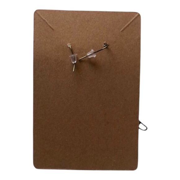 Bohemian Feather Wing Colored Beads And Green Patina On Brass Earrings - Picture 4 of 12